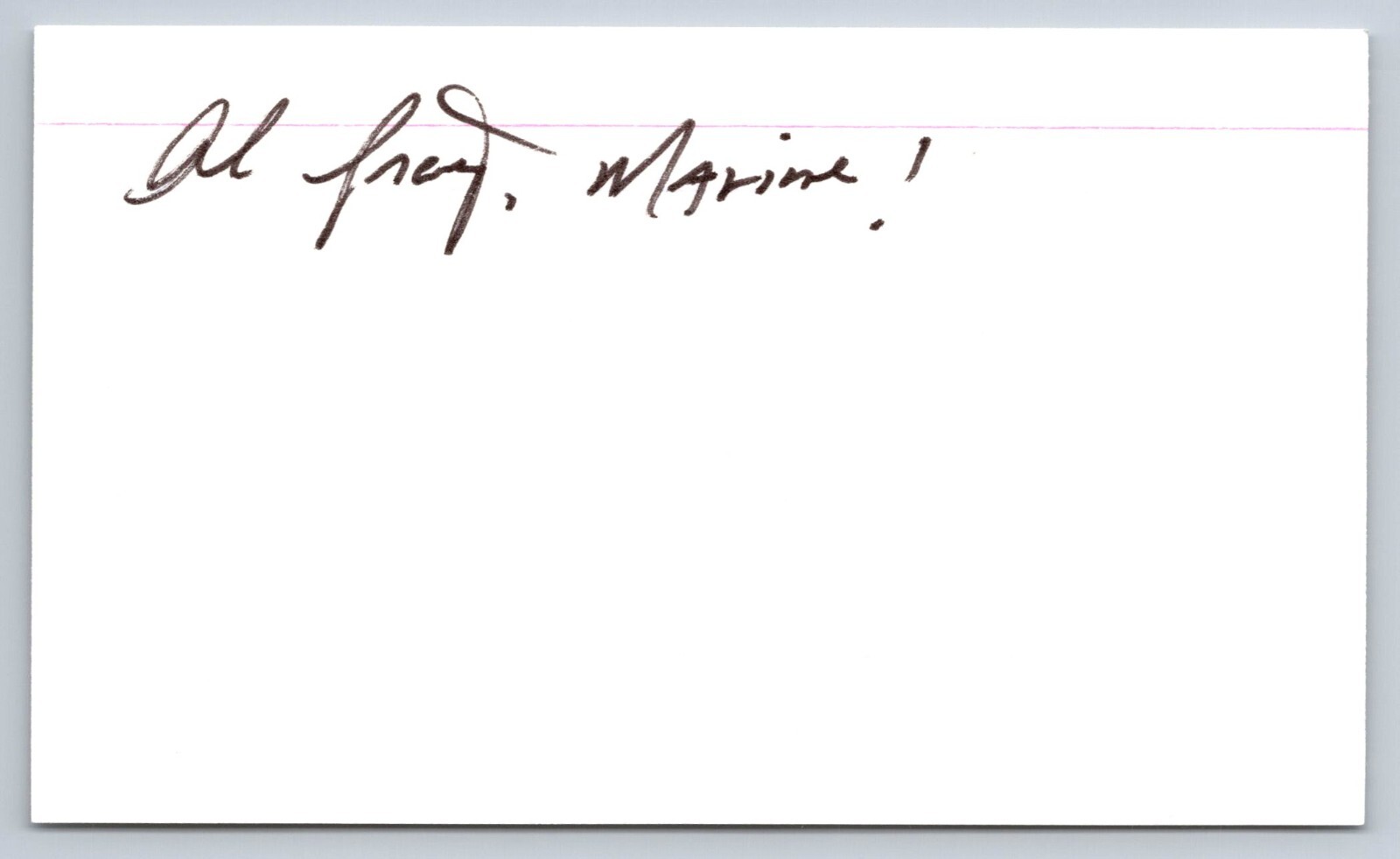 General Alfred Gray Signed Index Card - Marines