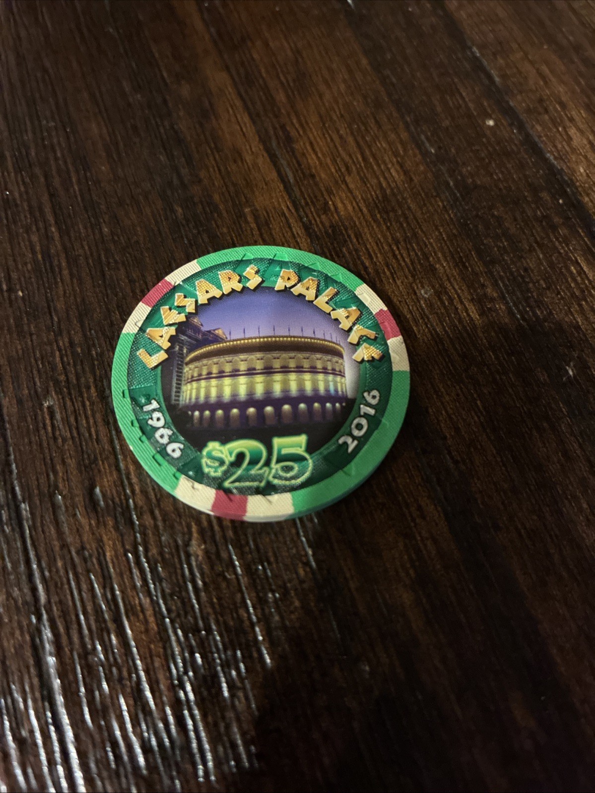 Caesars Palace Las Vegas 50th $25 Casino Chip 1966-2016 Caesars Palace Las Vegas 50th $25 Casino Chip 1966-2016