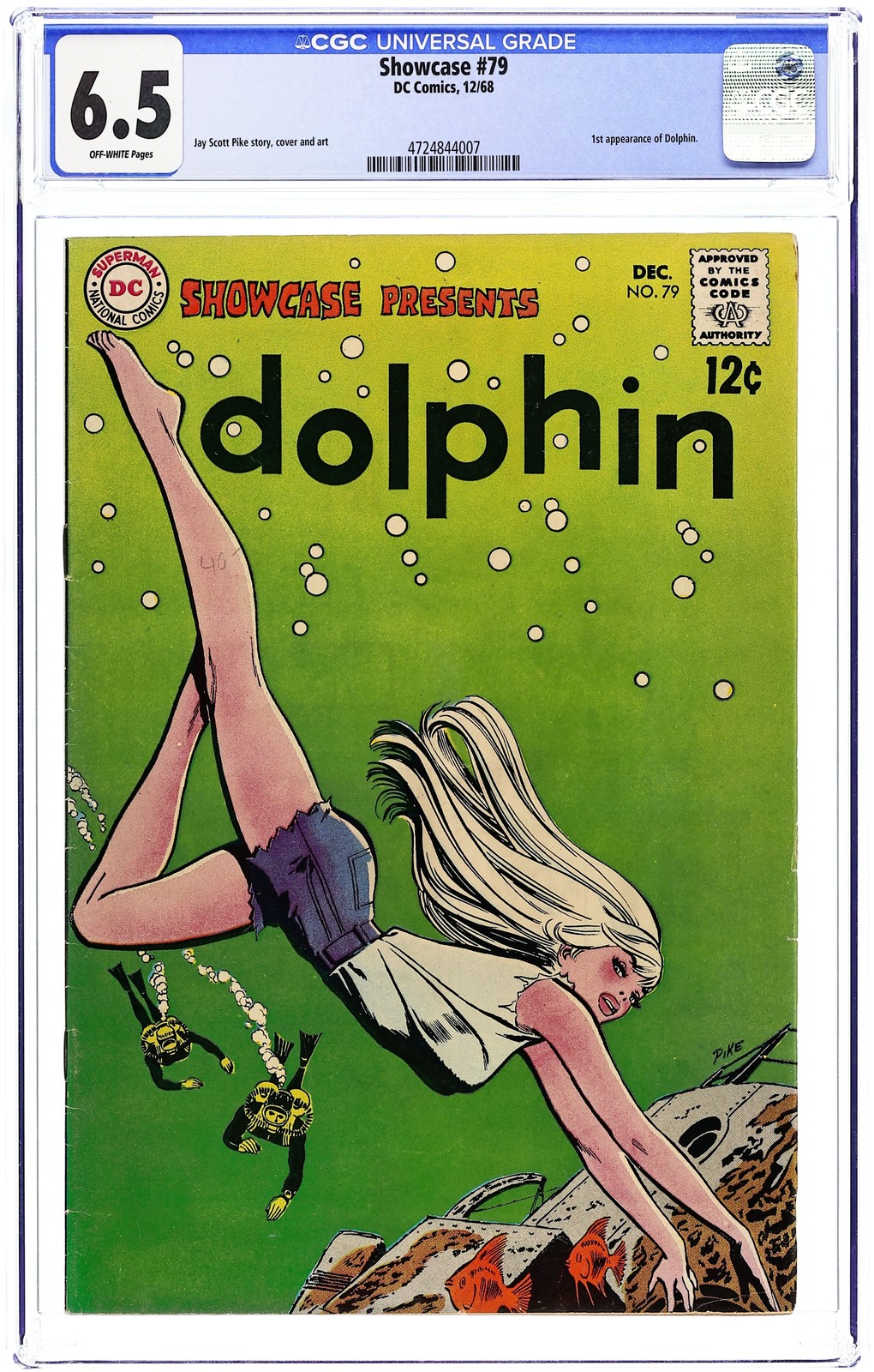 Showcase #79 CGC 6.5 1968 4724844007 1st app. Dolphin