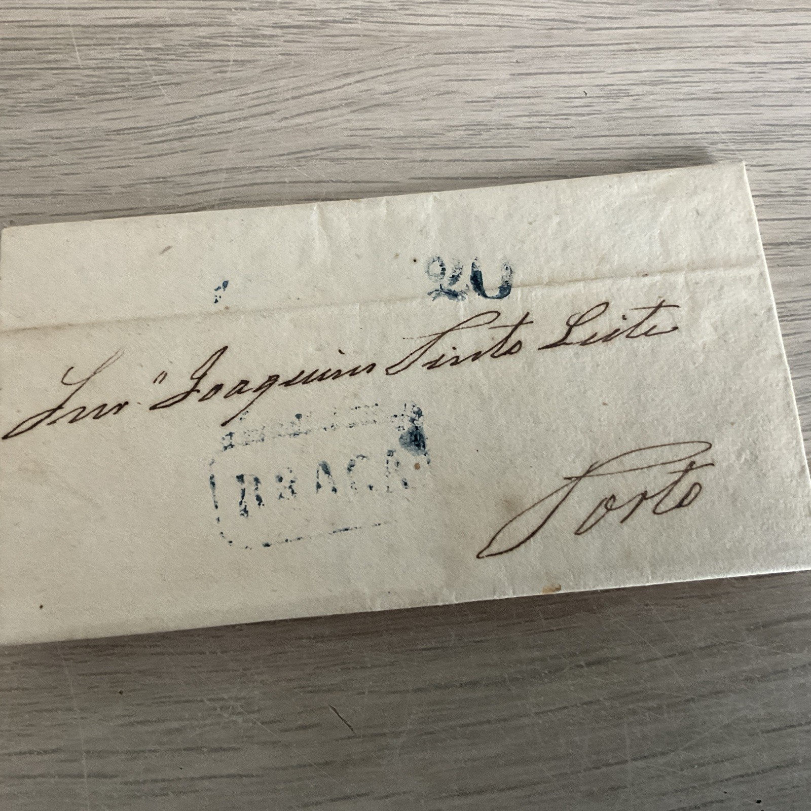 NICE HANDWRITTEN 1845 LETTER SENT TO PORTO. LOOK