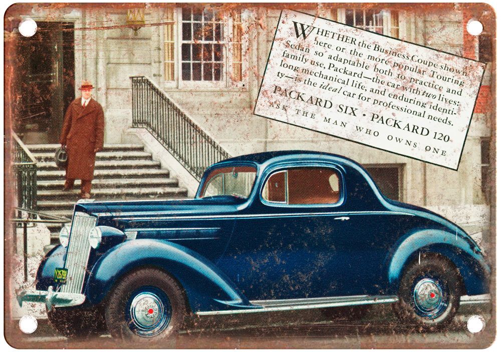 1937 Packard Vintage Automobile Ad Retro Look Reproduction Metal Sign A3217
