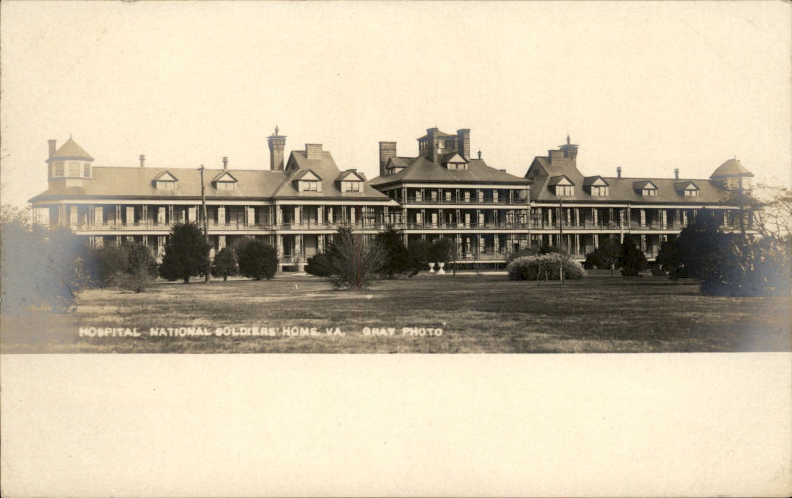 National Soldiers Home VA Hospital c1900s-10s Real Photo Vintage Postcard bhn