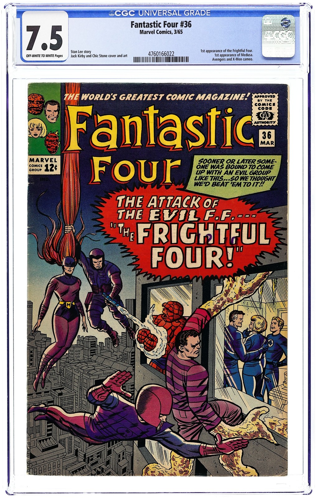 Fantastic Four #36 CGC 7.5 1965 4760166022 1st app. Madame Medusa (Inhumans)