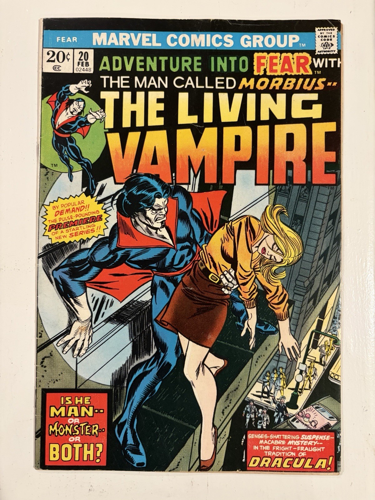 Adventure Into Fear #20/Bronze Age Marvel Comic Book/1st Solo Morbius/VG-FN