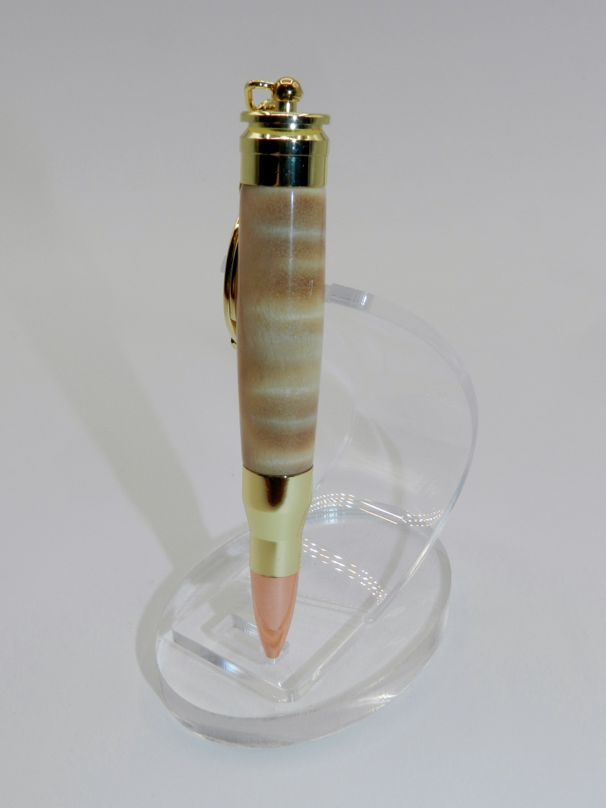 Handmade Bullet Secret Compartment Key Chain. Made with Curly Poplar. #125 Handmade Bullet Secret Compartment Key Chain. Made with Curly Poplar. #125