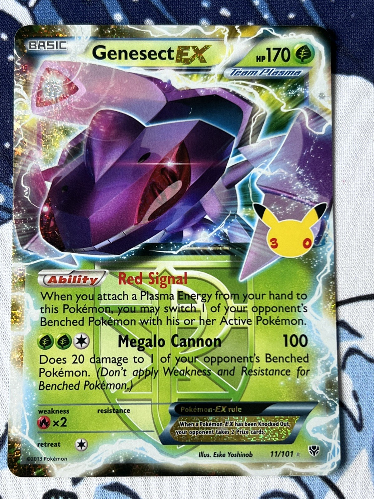 Pokémon TCG Genesect EX Team Plasma Blast Holo Ultra Rare 11/101 English Pokémon TCG Genesect EX Team Plasma Blast Holo Ultra Rare 11/101 English