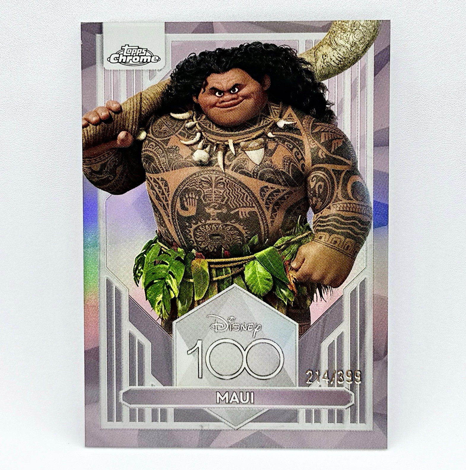 2023 Topps Disney100 Chrome Maui Moana #26 Pink Refractor /399
