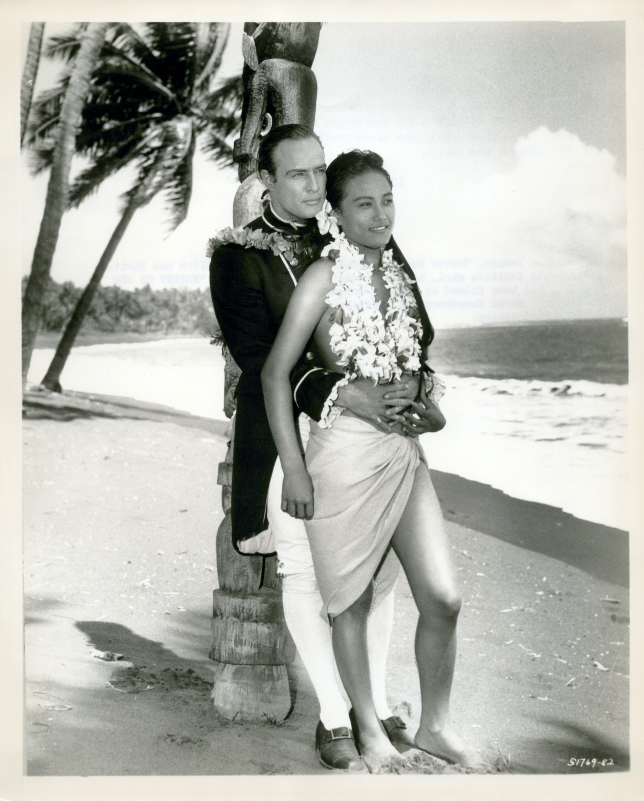 Marlon Brando Tarita Mutiny on the Bounty 1962 8x10 MGM Publicity Photo Tahiti