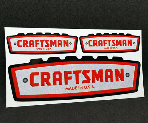 1960's CRAFTSMAN TOOLS x 3 Vintage Style DECAL, 6 1960's CRAFTSMAN TOOLS x 3 Vintage Style DECAL, 6