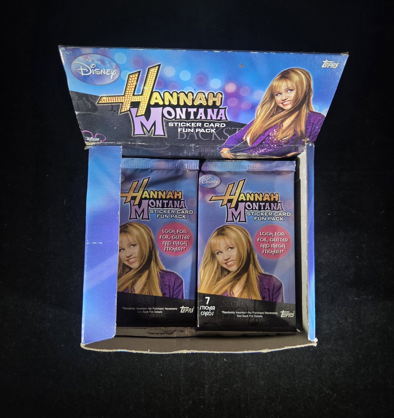 2008 TOPPS Hannah Montana Trading Cards - Open Box of 25 Sealed Packs