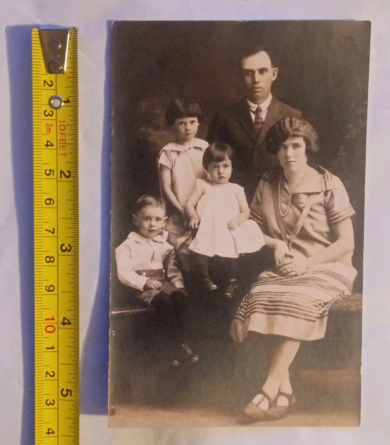 Original RPPC Family Portrait Divided Back 1907-1915 Standard Size Unposted