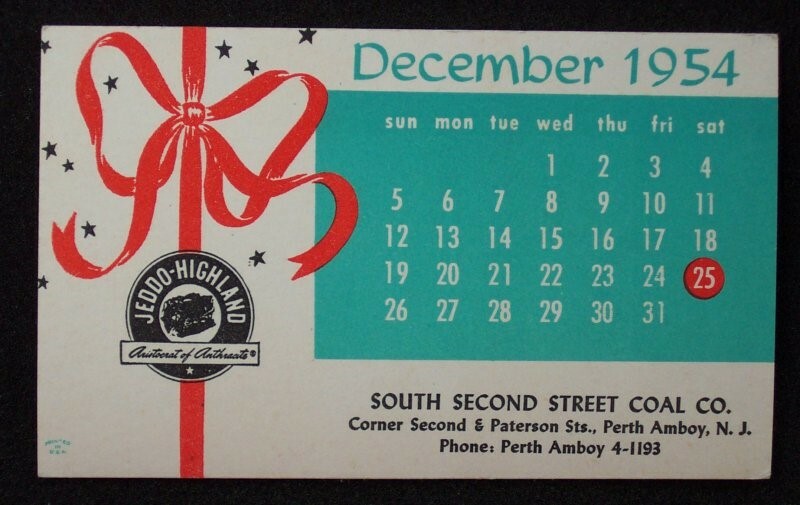 1954 Jeddo-Highland Coal South 2nd St Perth Amboy NJ Middlesex Co Blotter