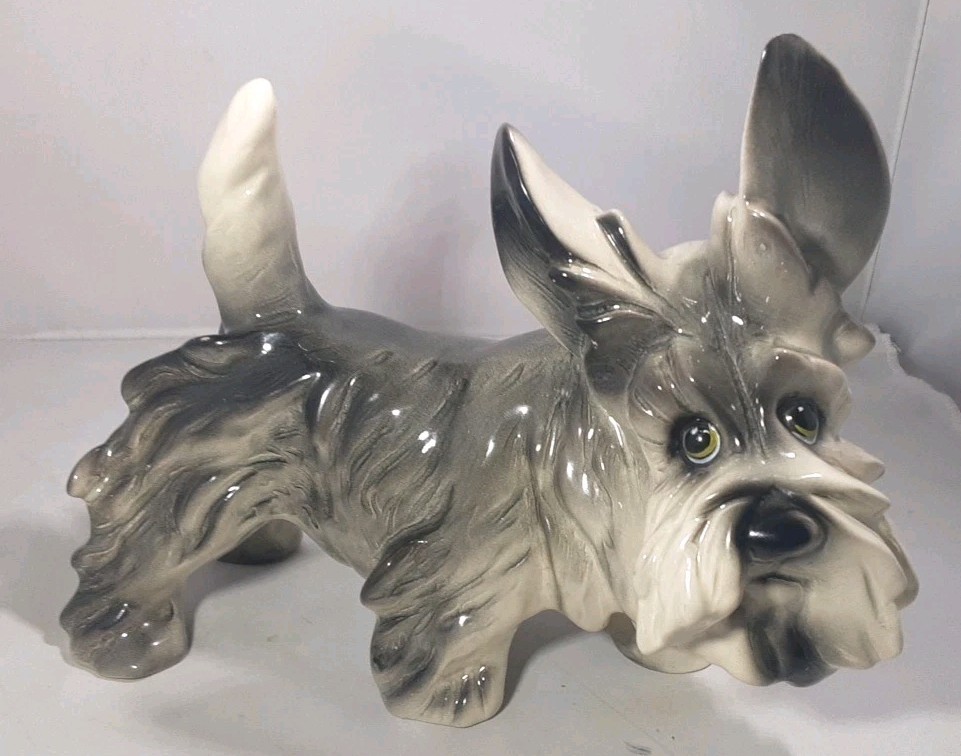 RETRO VINTAGE RARE  ART DECO STYLE COPPERCRAFT SCOTTISH TERRIER DOG  FIGURINE