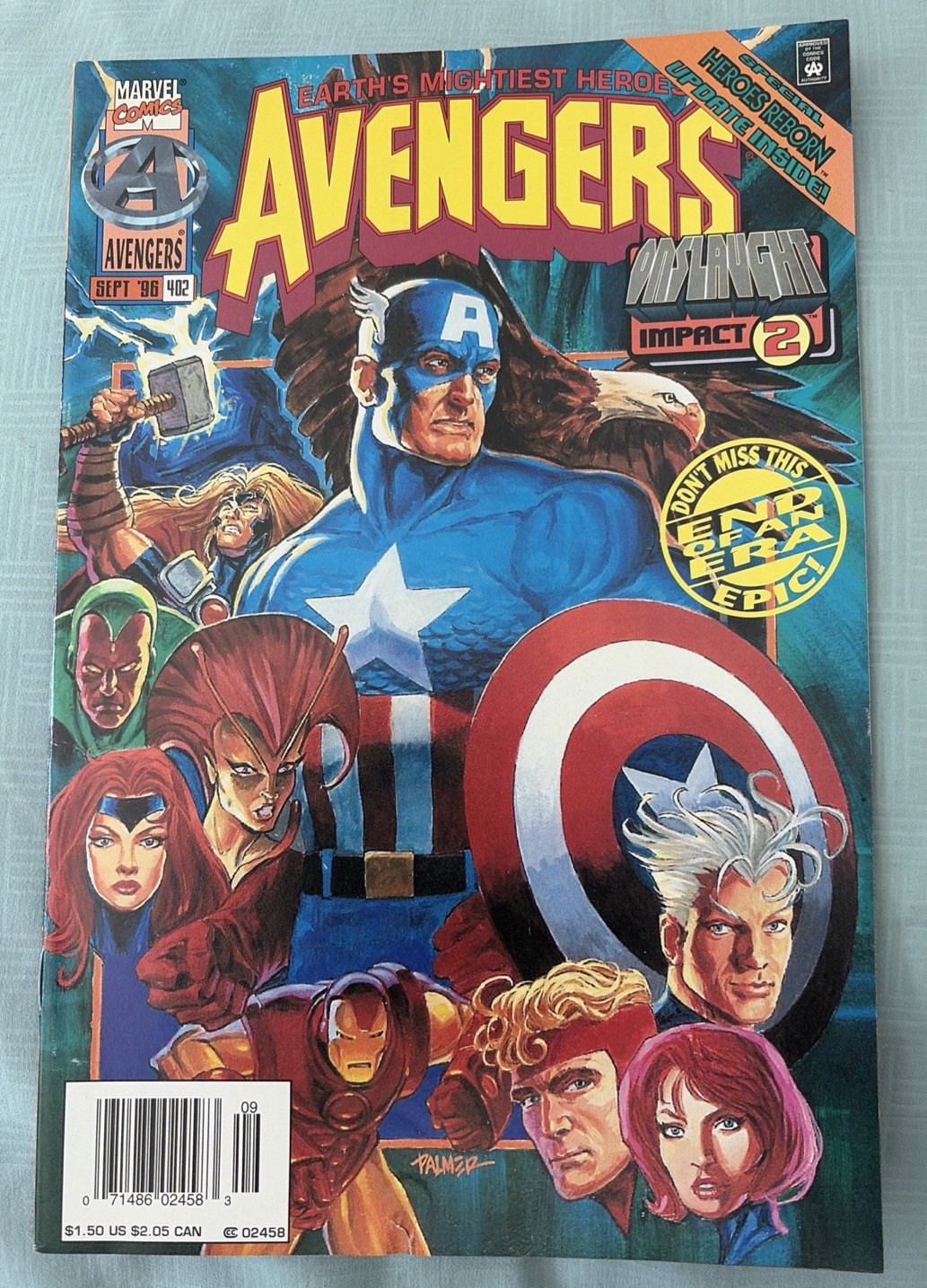 AVENGERS #402 SEPTEMBER 1996 FINE/VERY FINE CONDITION LAST ISSUE DIRECT EDITION 