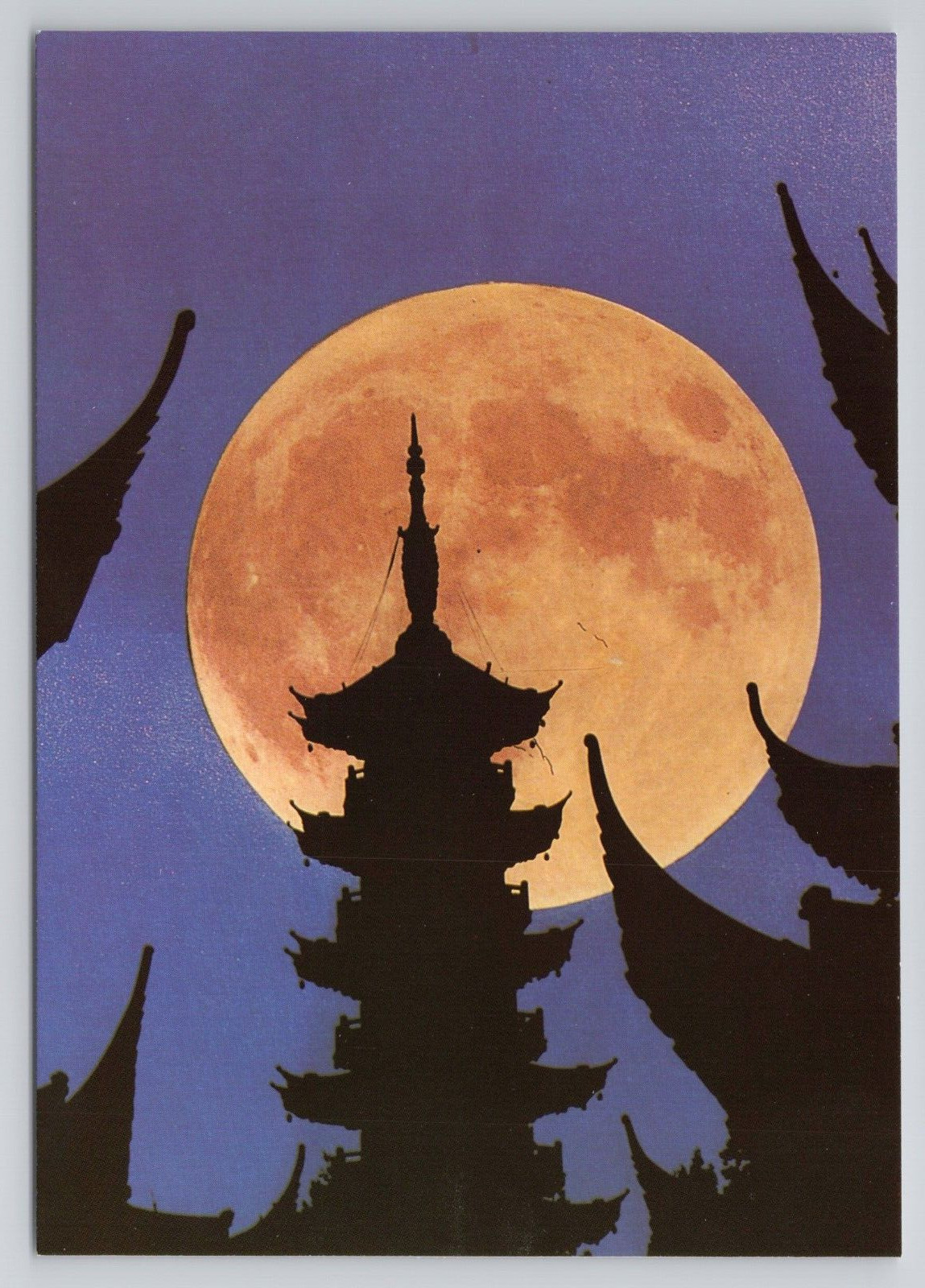 Full Moon Longhua Pagoda Shanghai China Postcard