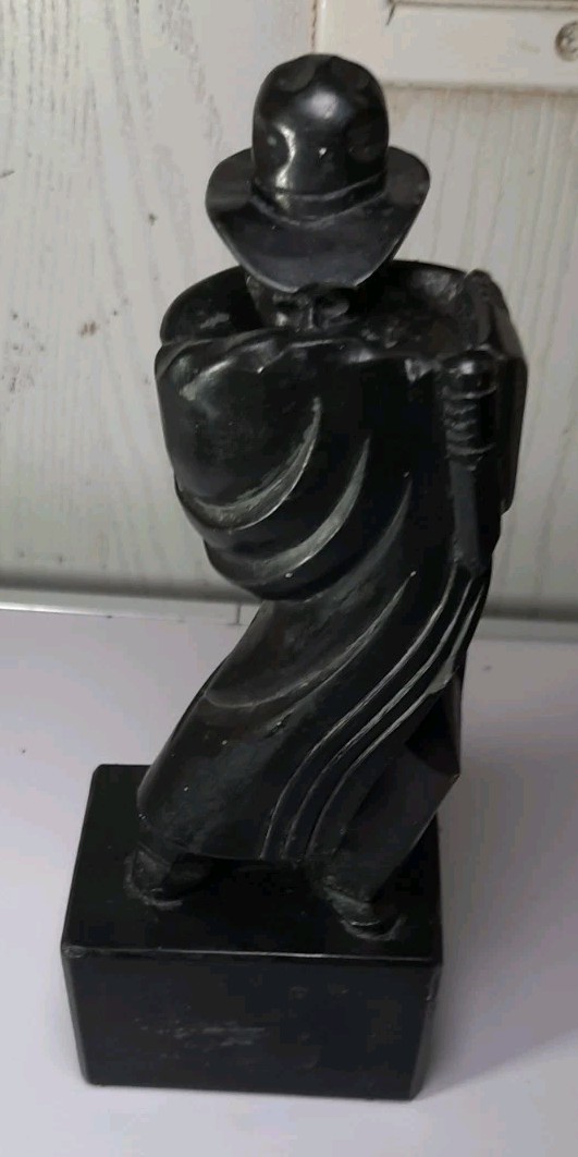 Army Security Agency Wally the Spook Sneaky Pete Black Soapstone Figurine *CHIPS