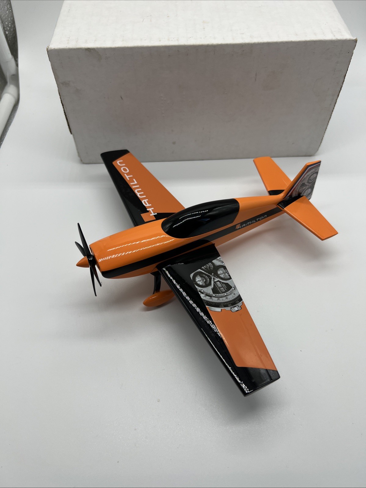 Hamilton Watch Die-Cast Collectible Model Plane - Swiss - Orange