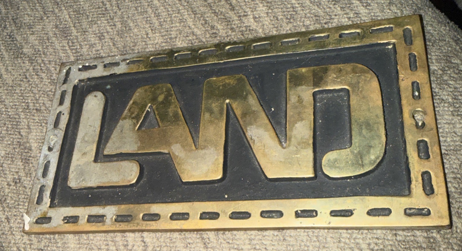 Personalized Brass Plaque - Heavy duty cast brass Name Plate Sign Land Columbia