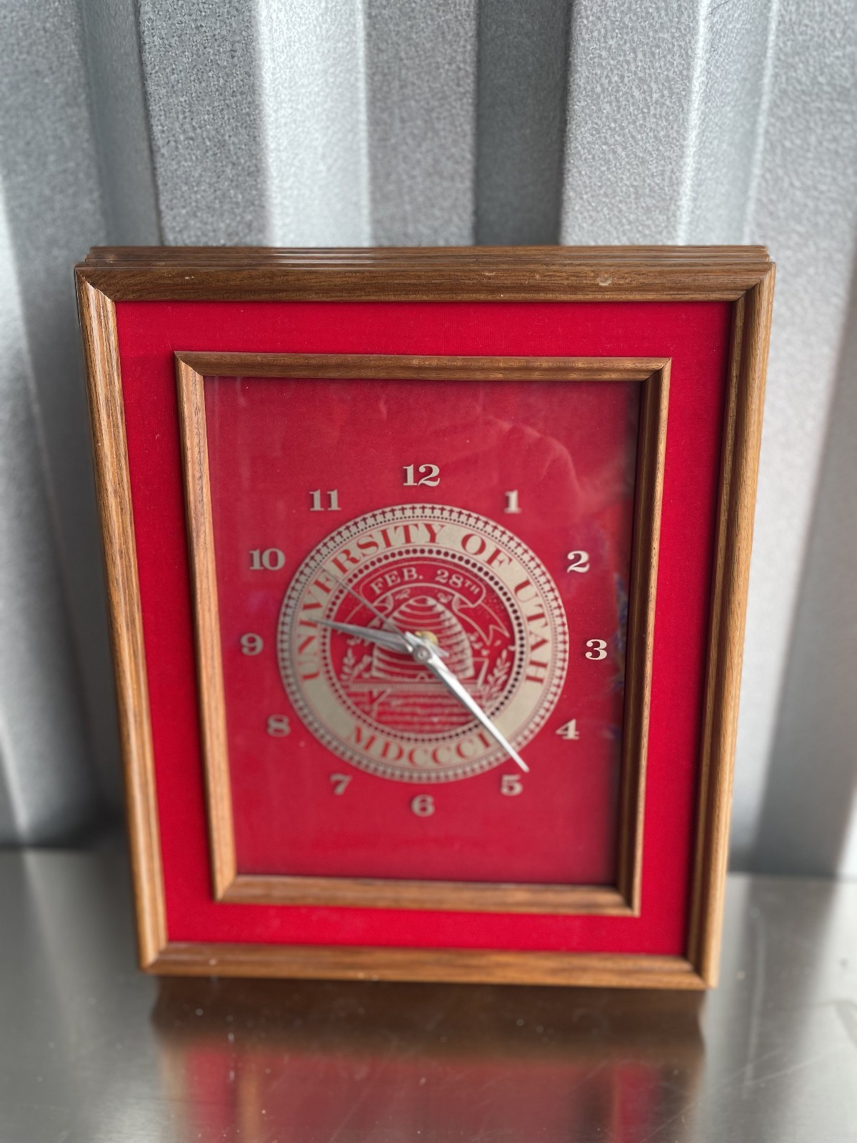 Vintage University Of Utah Souvenir Wall Clock Beehive Feb 28 MDCCCL (1850)