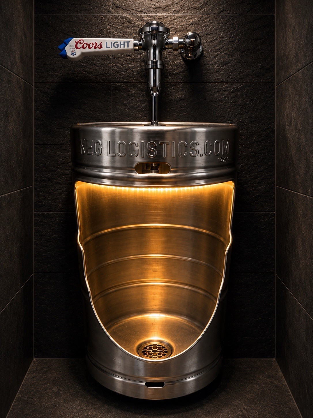 Unique urinals made from 1/4 beer Keg (Quarter Keg)