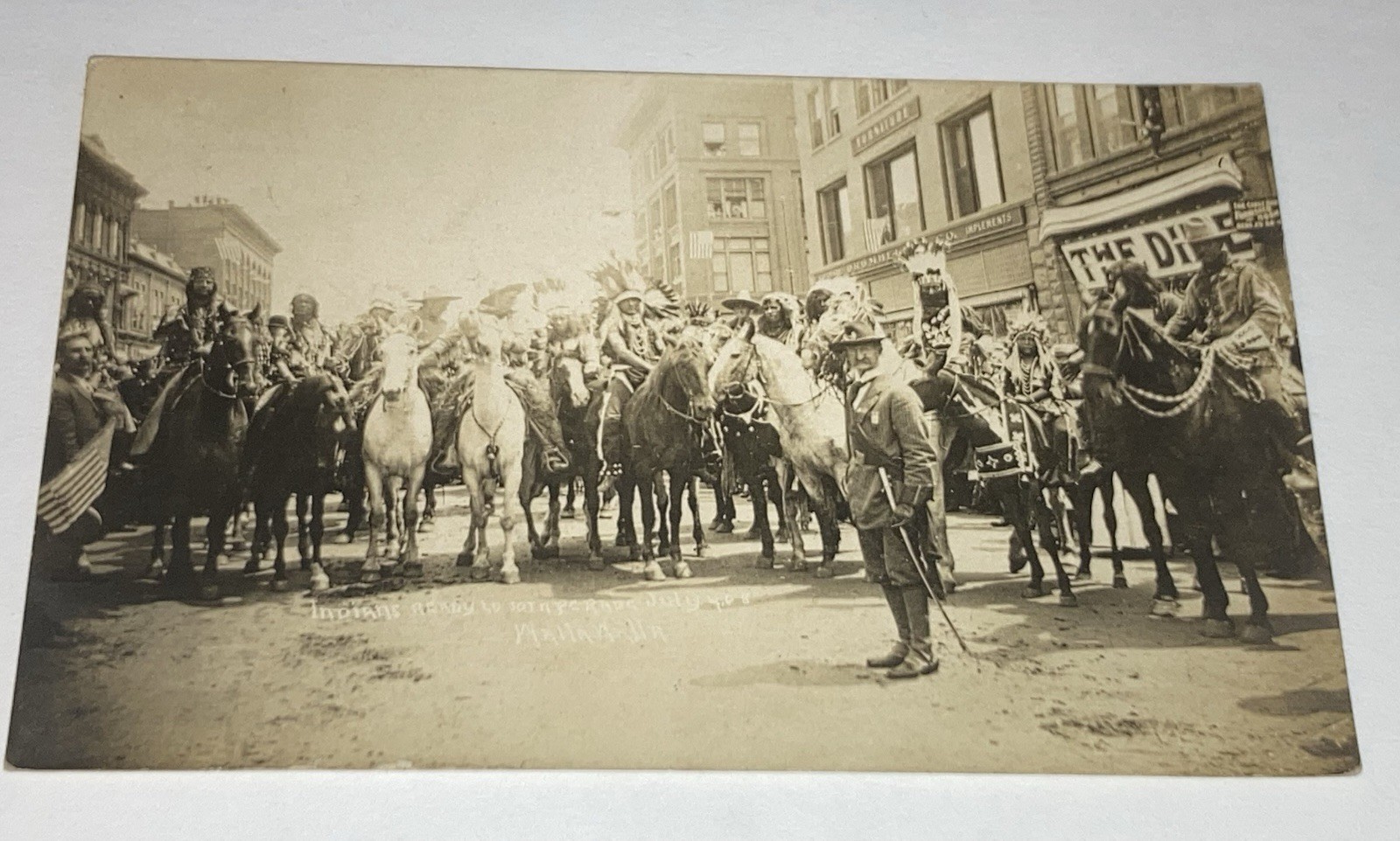 RPPC Walla Walla Washington Indians Ready To Join Parade July 4th 1908 Rare