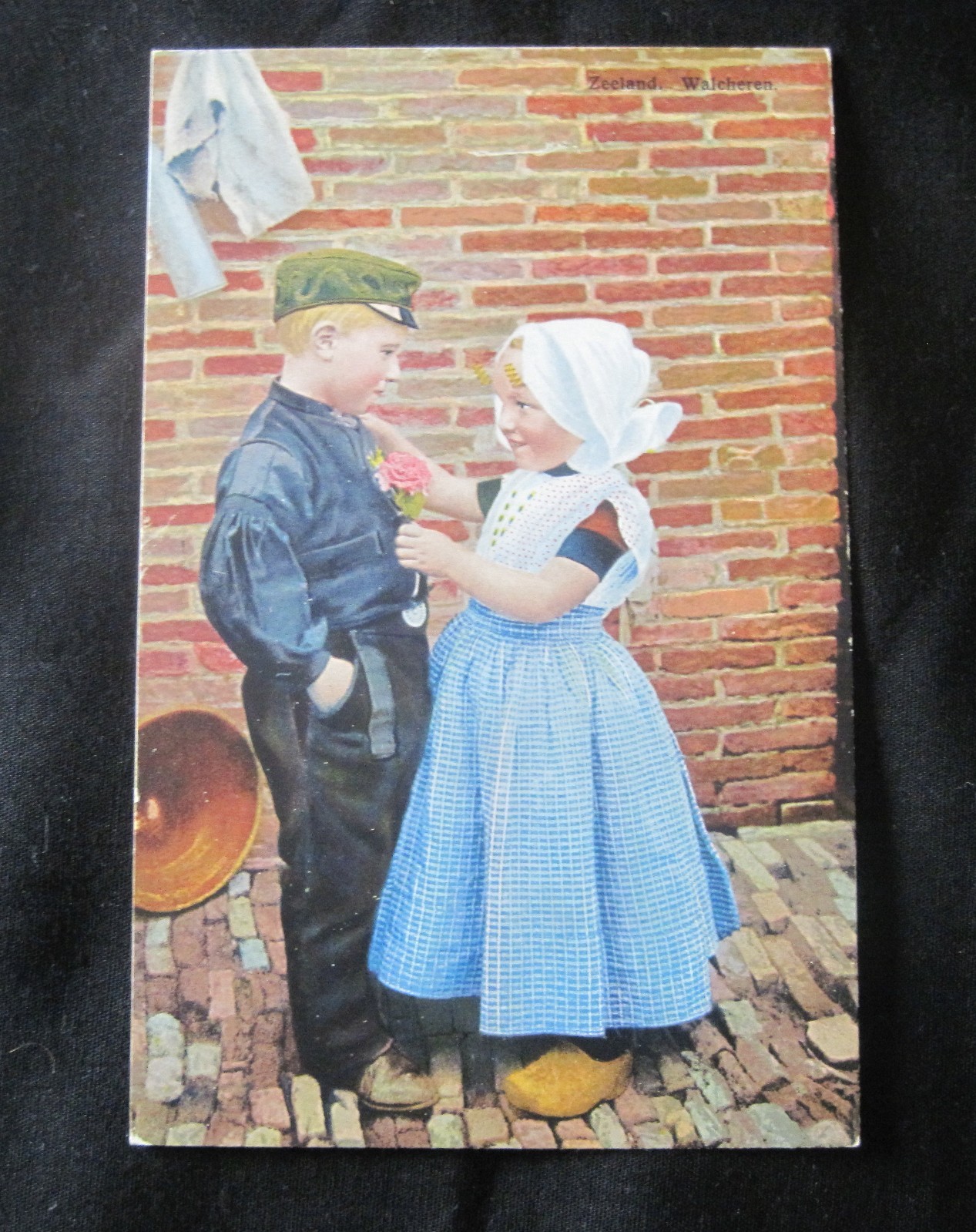 Vintage Droste\'s Cocoa Advertising Postcard Dutch Boy and Girl