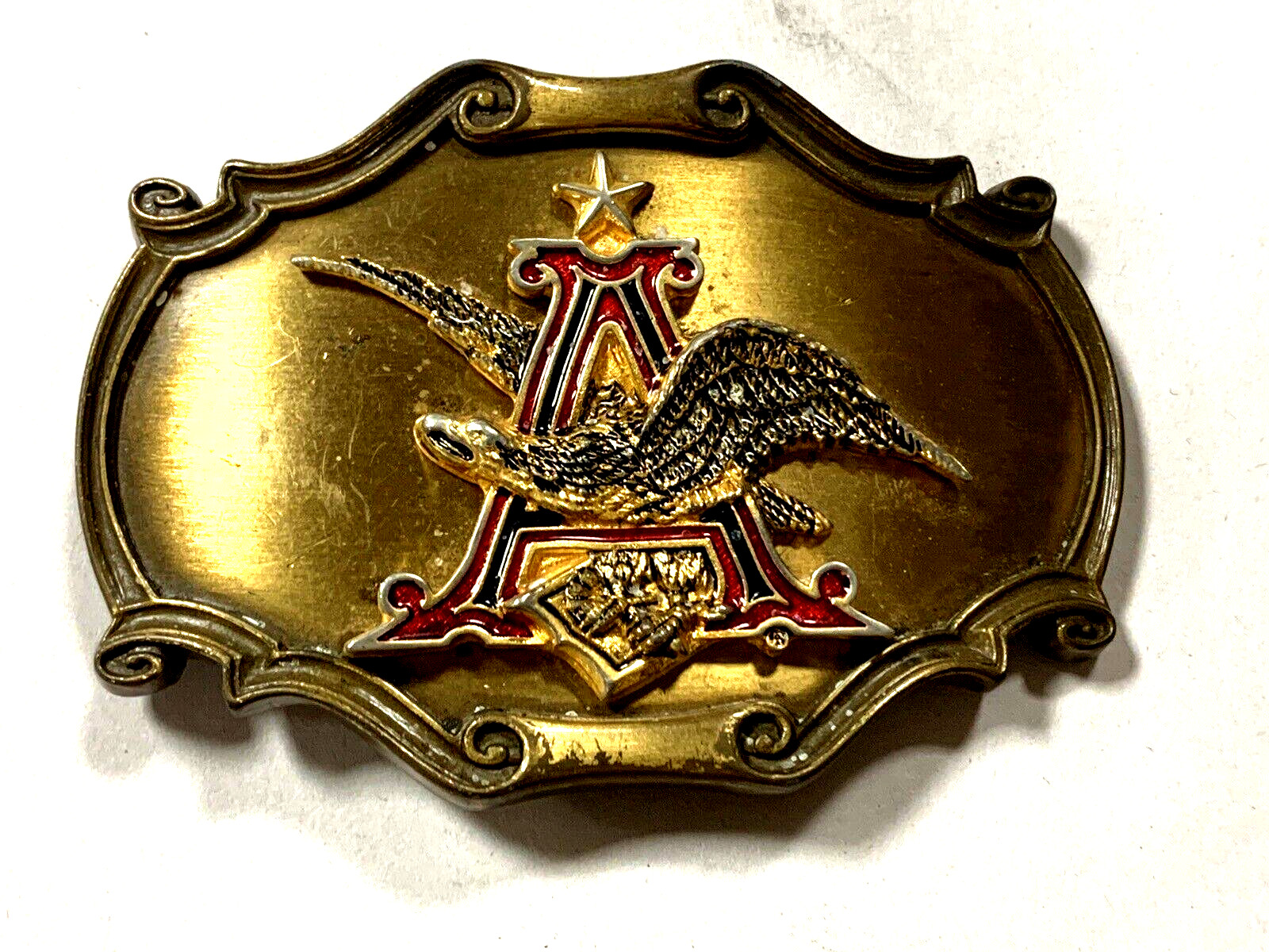 VINTAGE 1978 ANHEUSER BUSCH BELT BUCKLE BEER EAGLE RAINTREE (13E) VINTAGE 1978 ANHEUSER BUSCH BELT BUCKLE BEER EAGLE RAINTREE (13E)