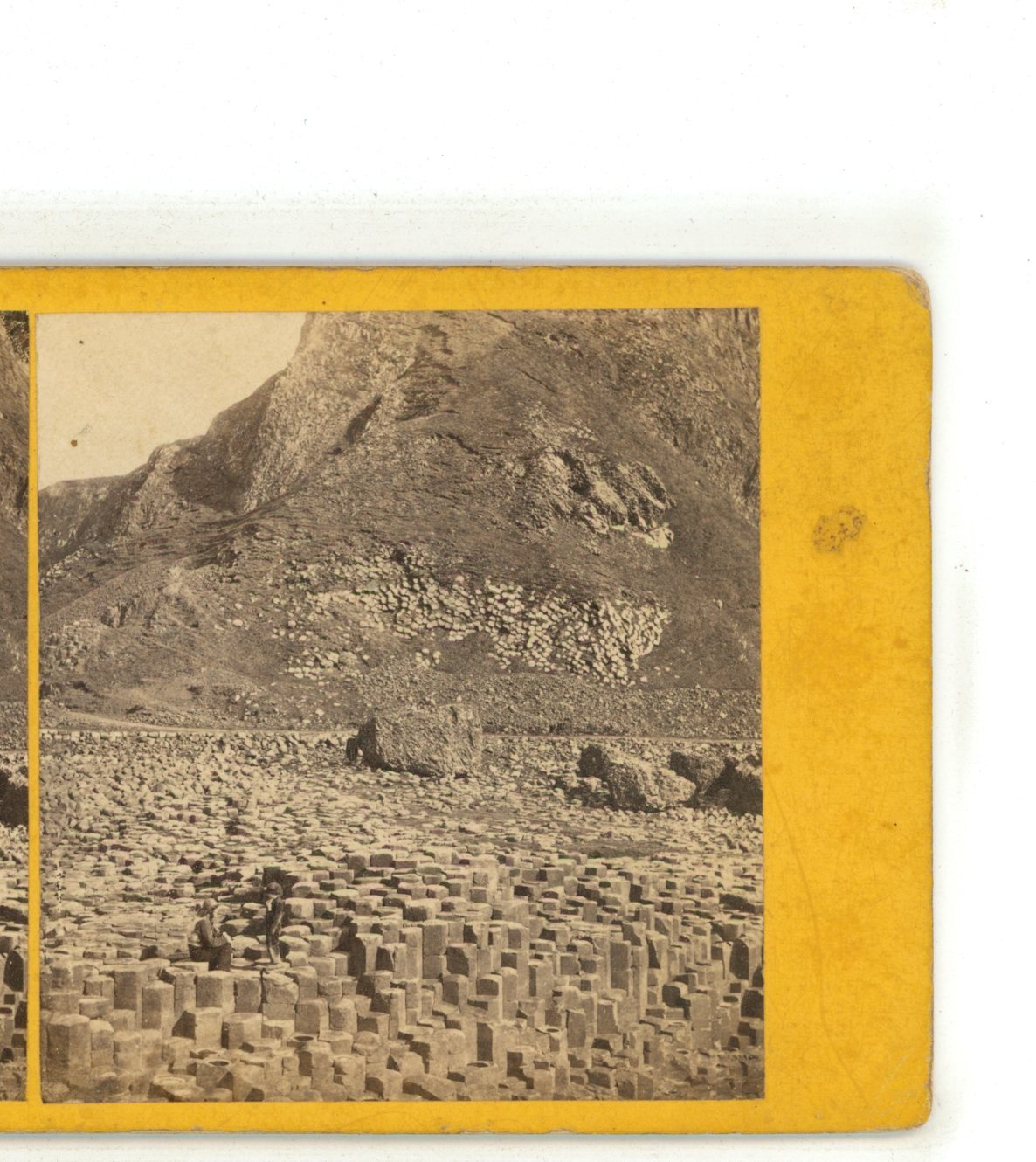 Giants Causeway view of Great Causeway Ireland Stereoview