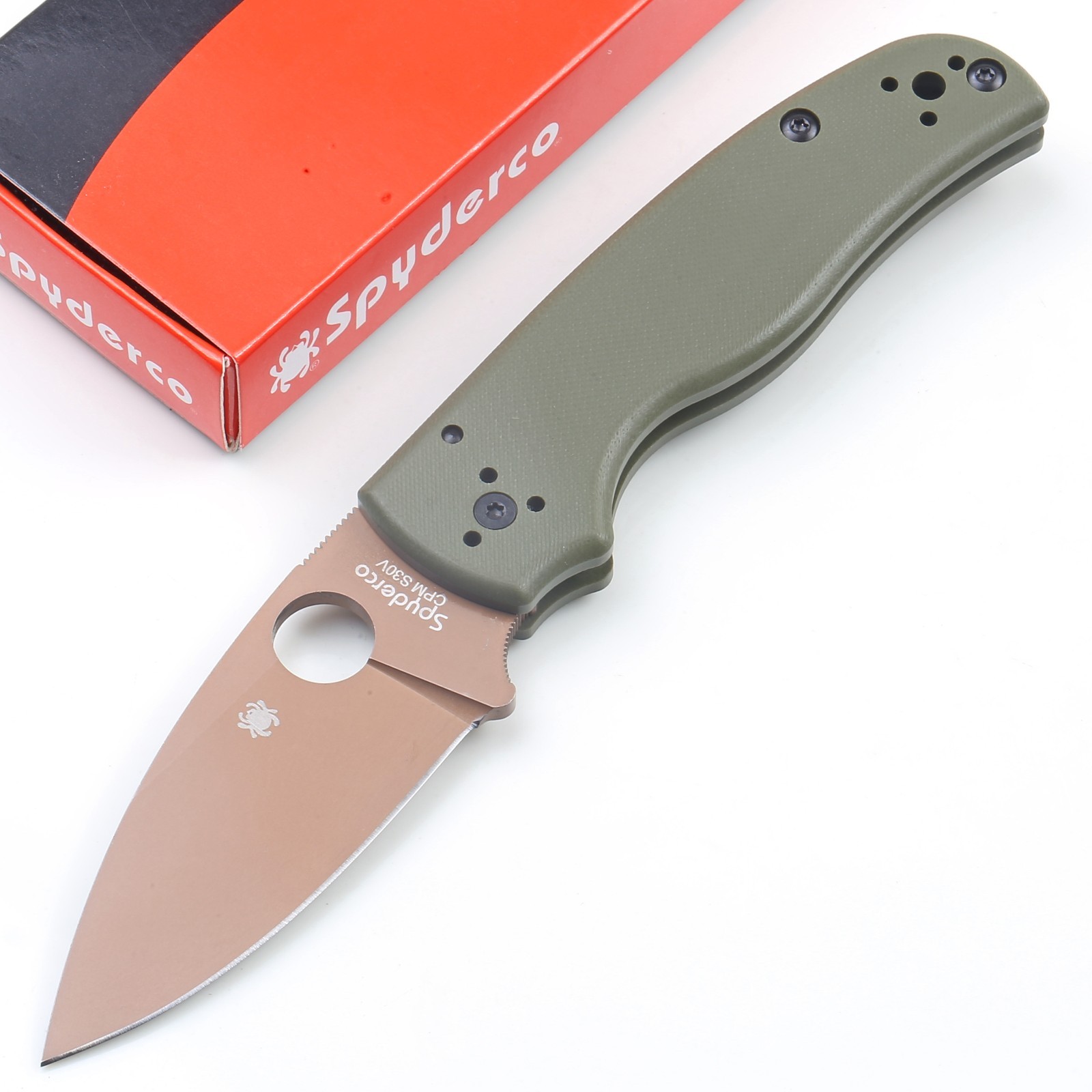 2026 Custom Green Handle Gold Blade Shaman Thick Heavy Duty Pocket Knife Folding