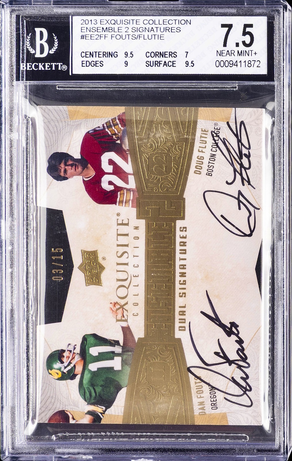 2013 EXQUISITE COLLECTION ENSEMBLE 2 SIGNATURES #EE2-FF FOUTS/FLUTIE BGS 7.5