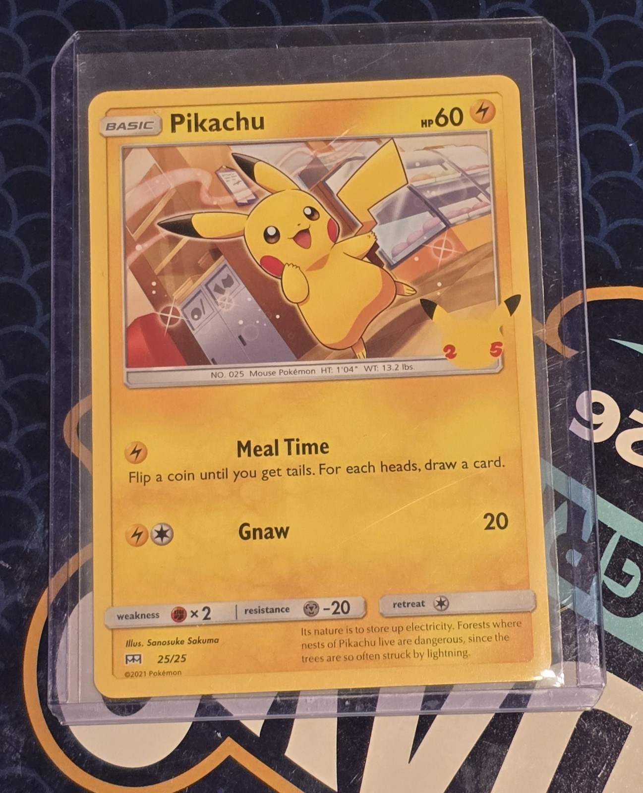 2021 McDonald\'s Pokémon 25th Anniversary Pikachu 025/025 Non-Holo NM 2021 McDonald\'s Pokémon 25th Anniversary Pikachu 025/025 Non-Holo NM