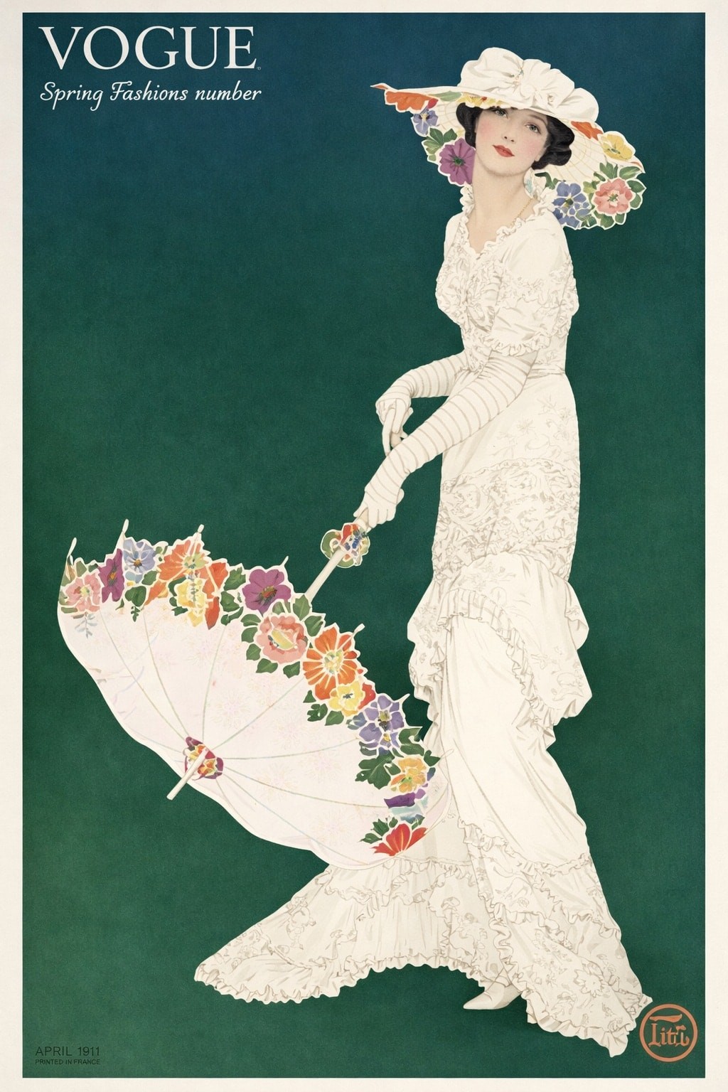🌸Vogue Spring Fashion Poster (1911) - 24x36” - Vintage Wall Decor🗞️