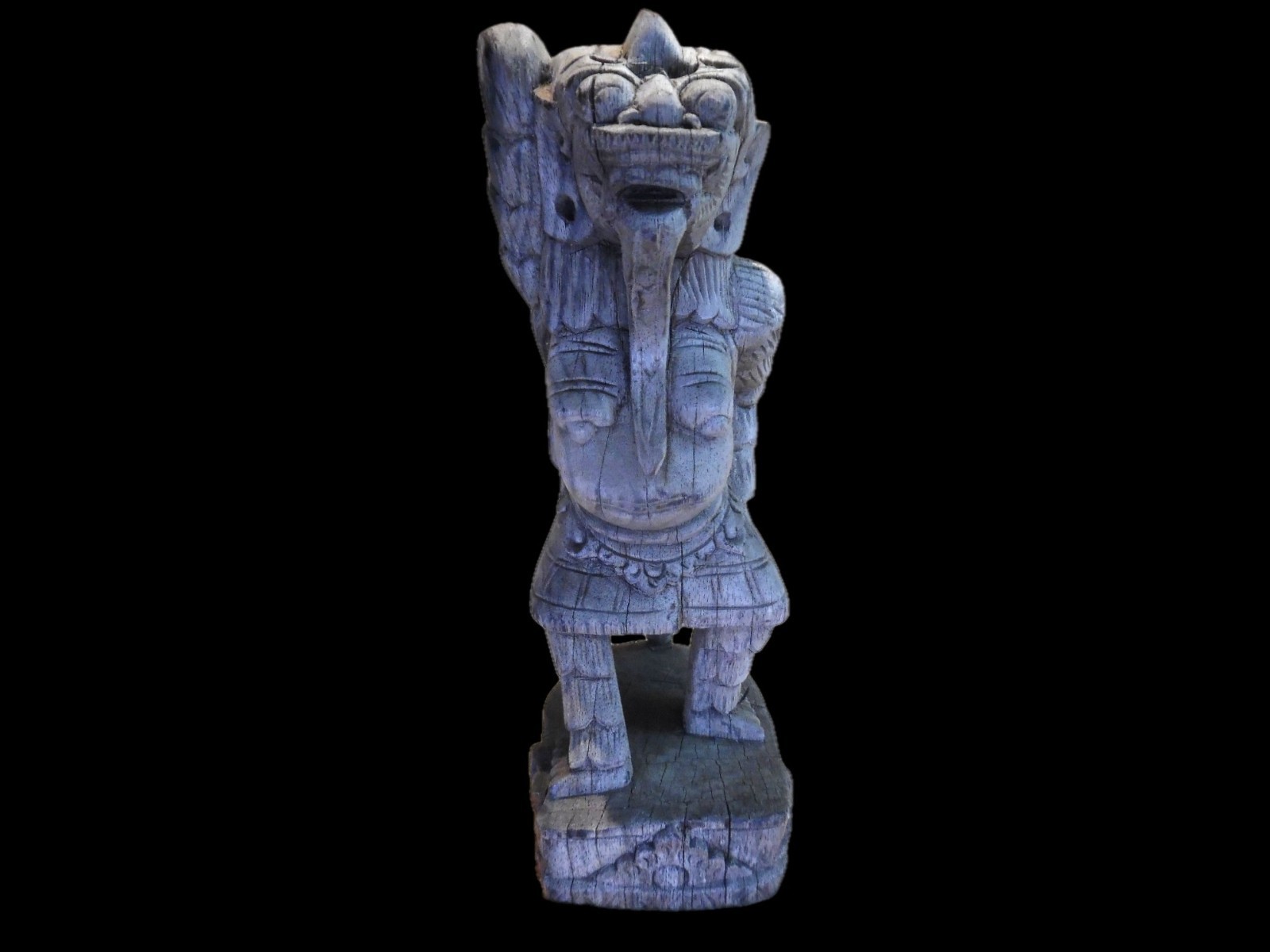 Old Balinese Rangda Demon Queen Wood Statue Hand Carved Bali Folk Art 6.5 Old Balinese Rangda Demon Queen Wood Statue Hand Carved Bali Folk Art 6.5