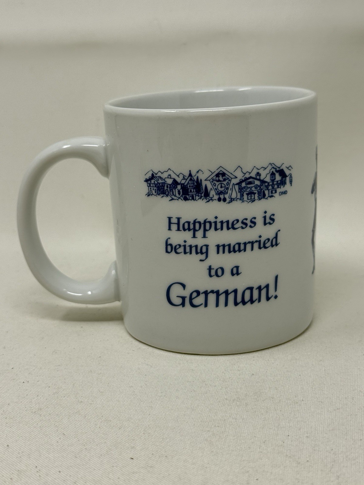 Vintage E.H.G. Germany \'Happiness is Being Married to a German\' Ceramic  Mug VGC