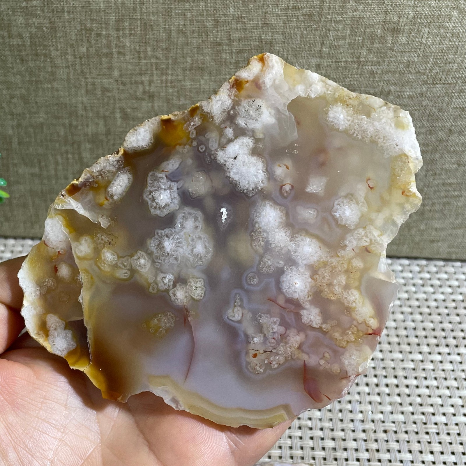 Sakura Agate Blossom Facet Rough Specimen Madagascar  285g g22