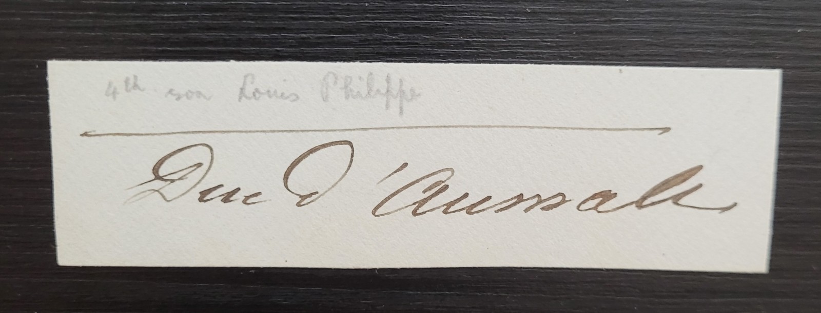 Prince Henri d\'Orleans, autograph Duke of Aumale French royalty ink on paper