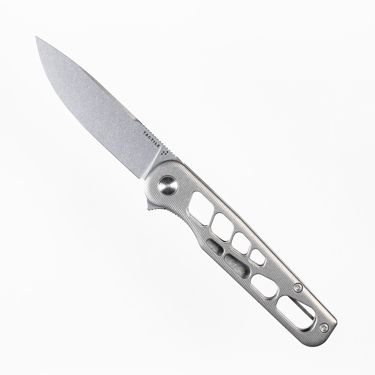 Tactile Knife Co Skeletonized Rockwall Flipper V2 Knife Stonewash MagnaCut Blade