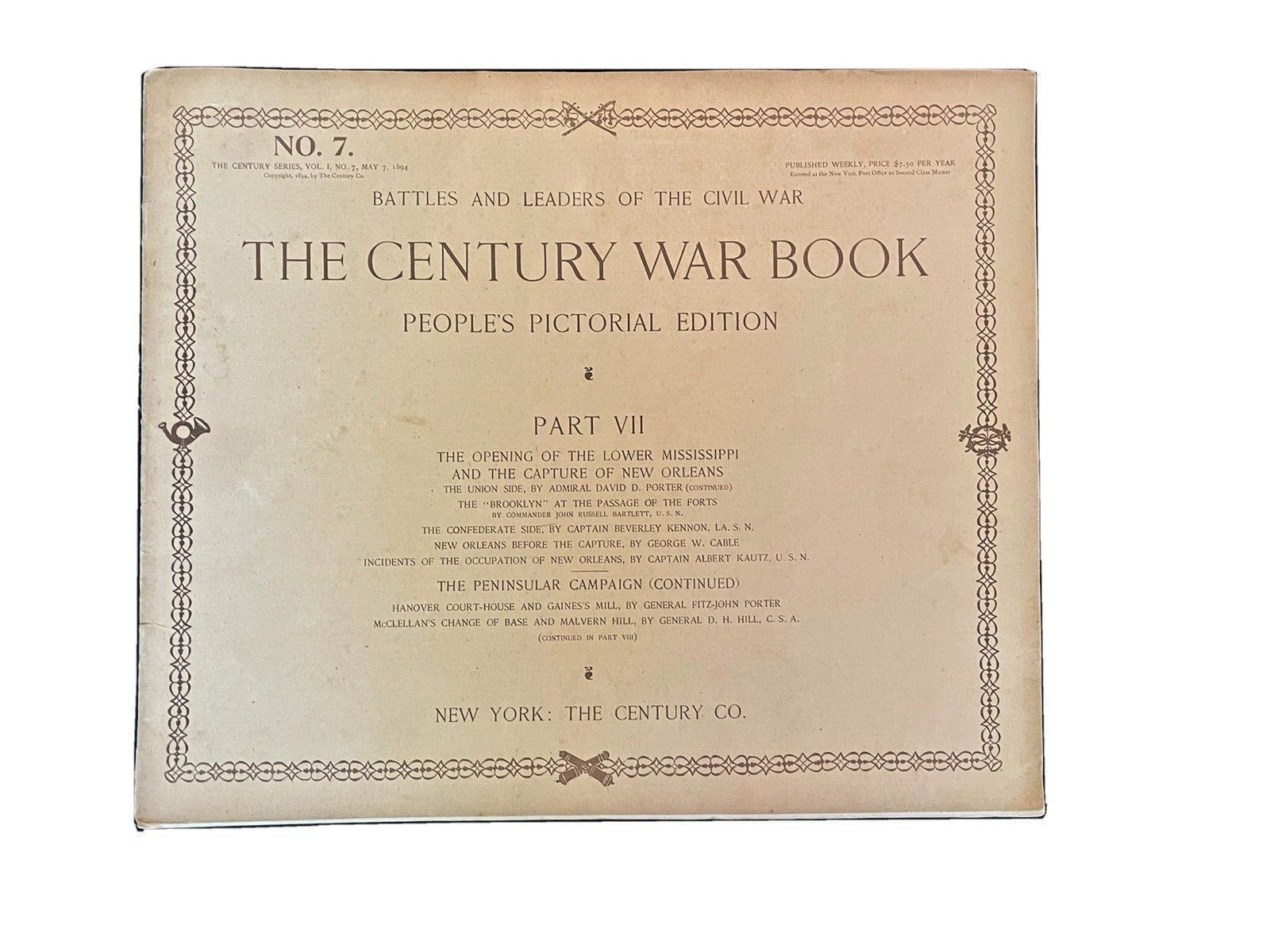 1894 - The Century War Book Part VII - The Opening of the Lower Mississippi 1894 - The Century War Book Part VII - The Opening of the Lower Mississippi