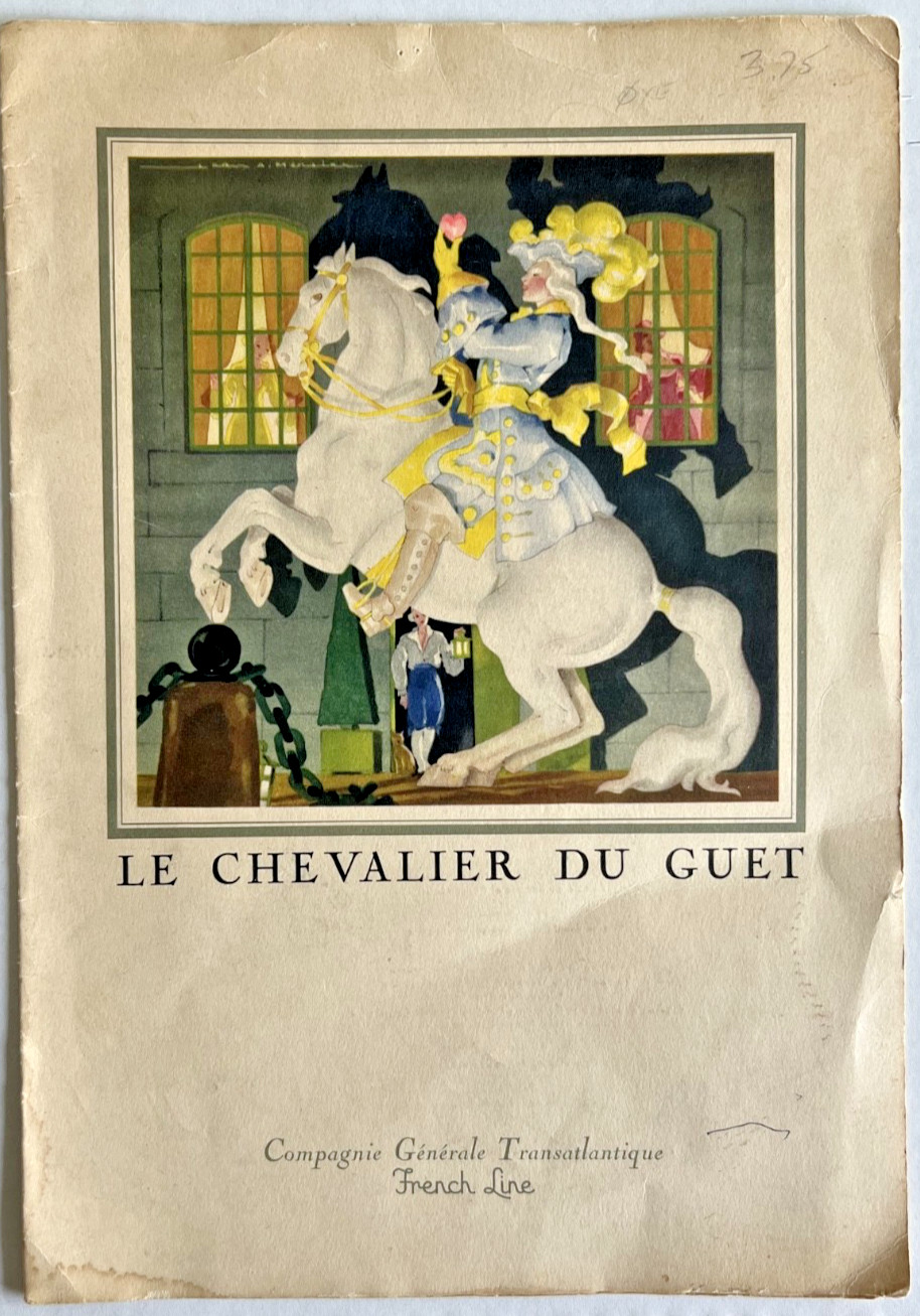 French Line SS ILE DE FRANCE OCEAN LINER March 1955 Luncheon Menu 8F