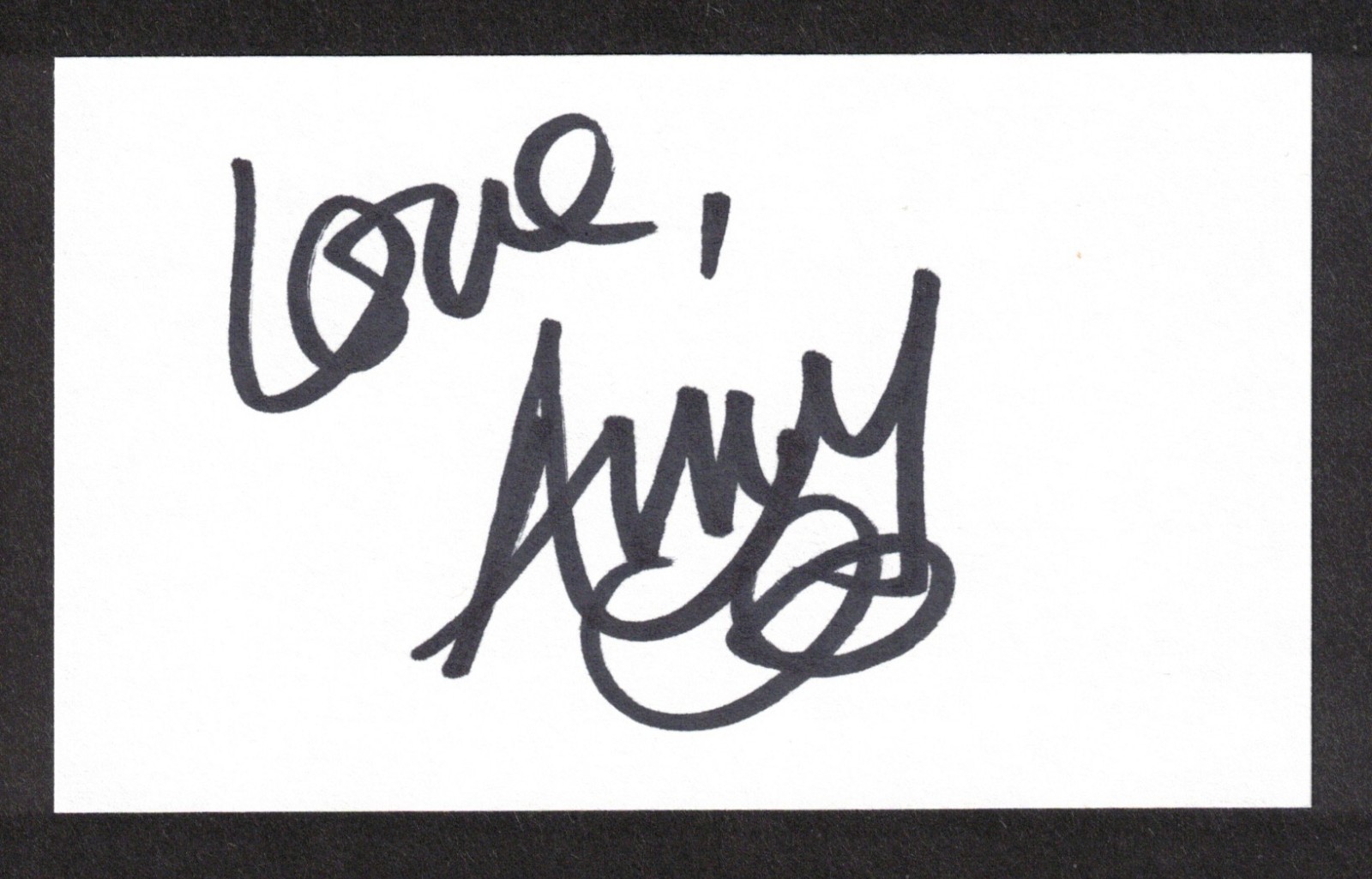 Amy Winehouse British Singer Musician Original Signed Autograph 3x5 Index Card