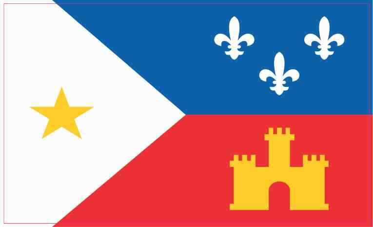 5×3 Louisiana Cajun Flag Sticker Vehicle Bumper Stickers Vinyl State Decal