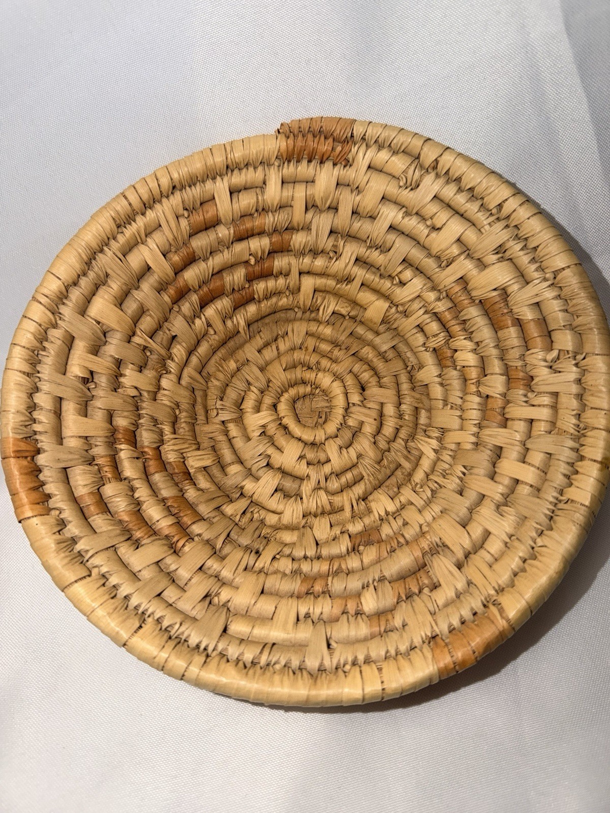 Papago Tohono O\'odham Basket Bowl Vintage/Atq Native American Arizona 8.25x3”