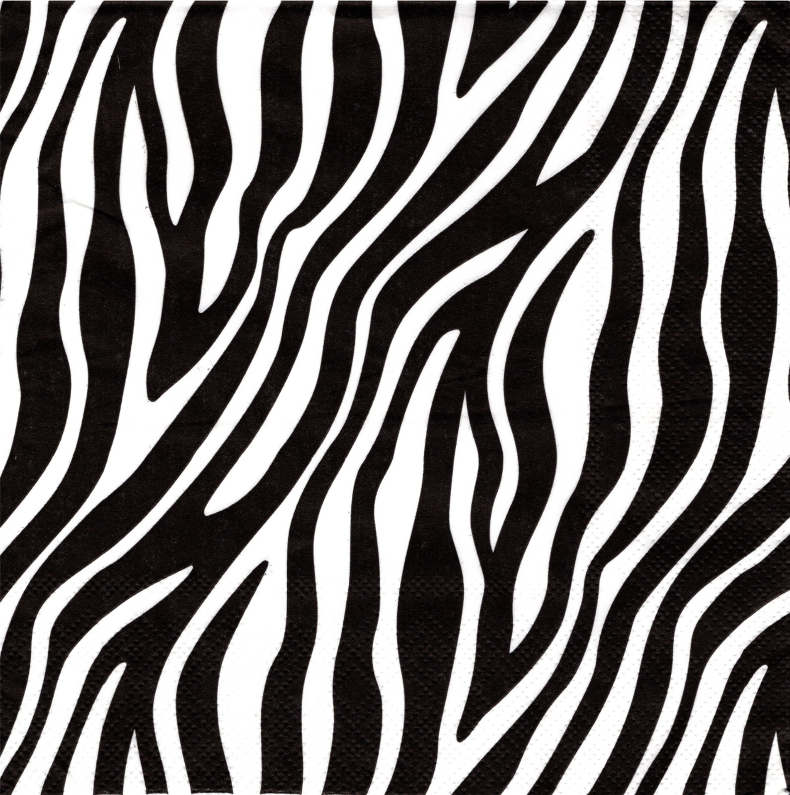 (2) Two Paper Lunch Napkins for Decoupage/Mixed Media - Animal Print Zebra