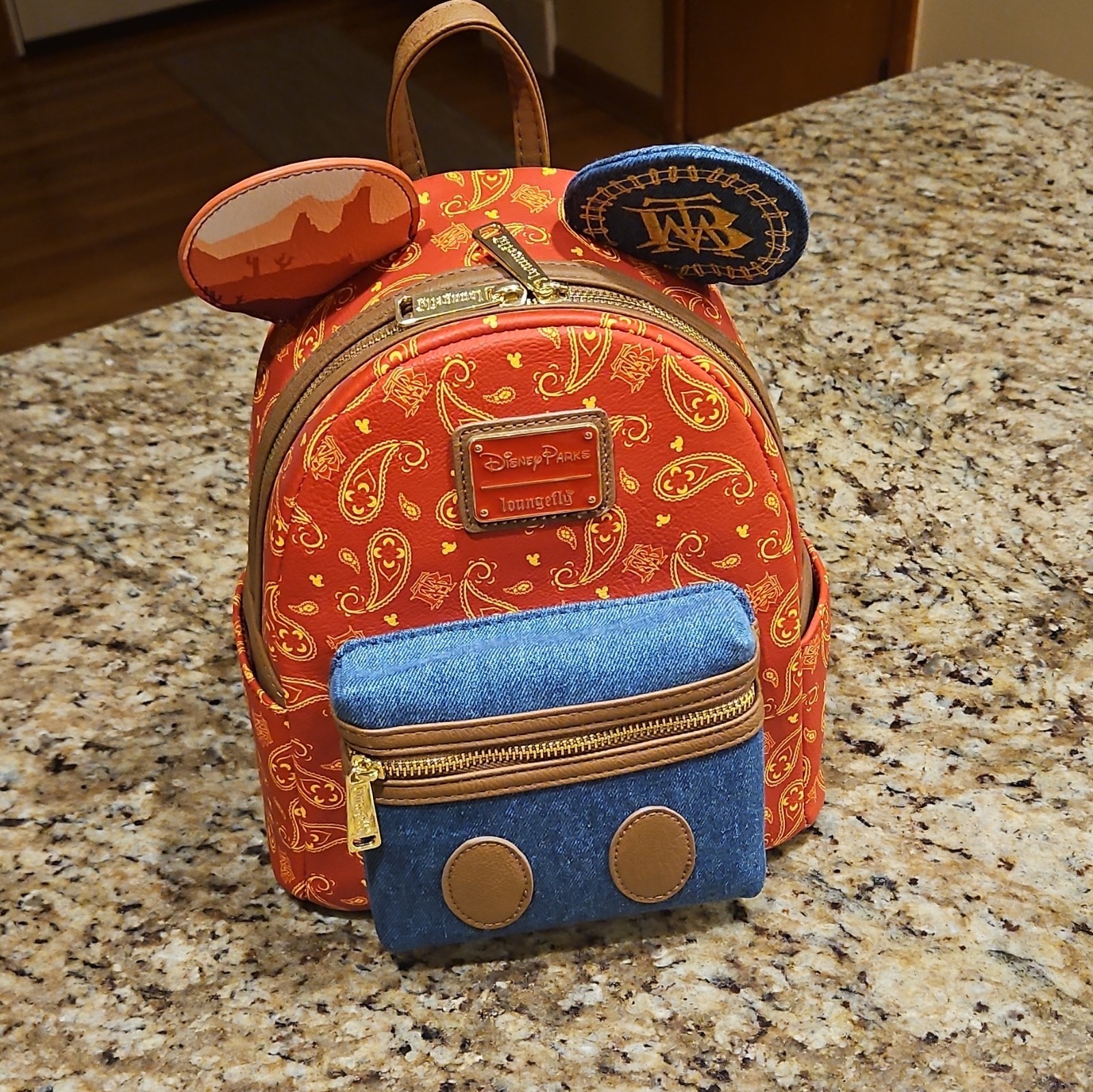 DISNEY MICKEY MAIN ATTRACTION LOUNGEFLY BACKPACK - THUNDER MOUNTAIN RAILROAD 🚂