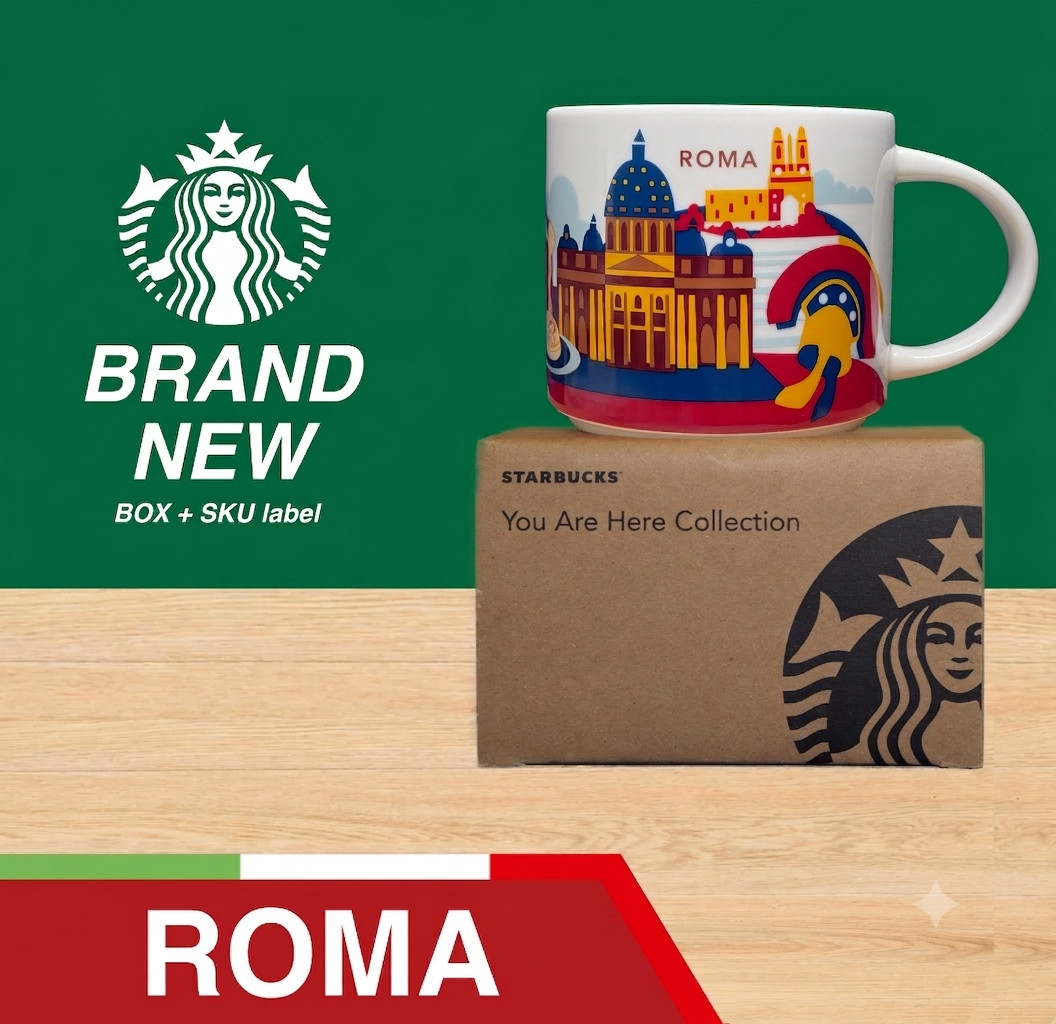 Starbucks YAH ITALY - You Are Here ROMA Mug/Mug BRAND NEW + SKU - 14oz. Starbucks YAH ITALY - You Are Here ROMA Mug/Mug BRAND NEW + SKU - 14oz.