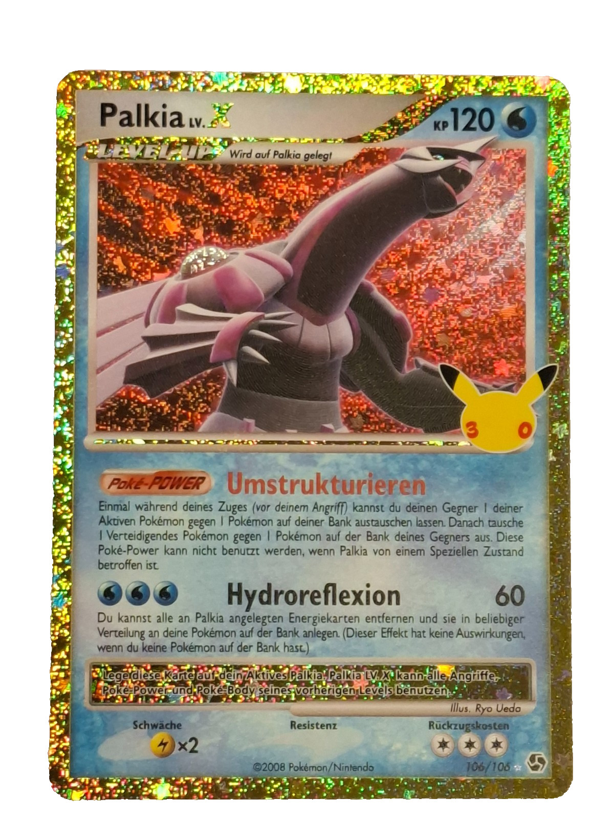 Pokemon TCG Palkia LV.X (30C GE 106) 30th Anniversary Ultra Rare NM