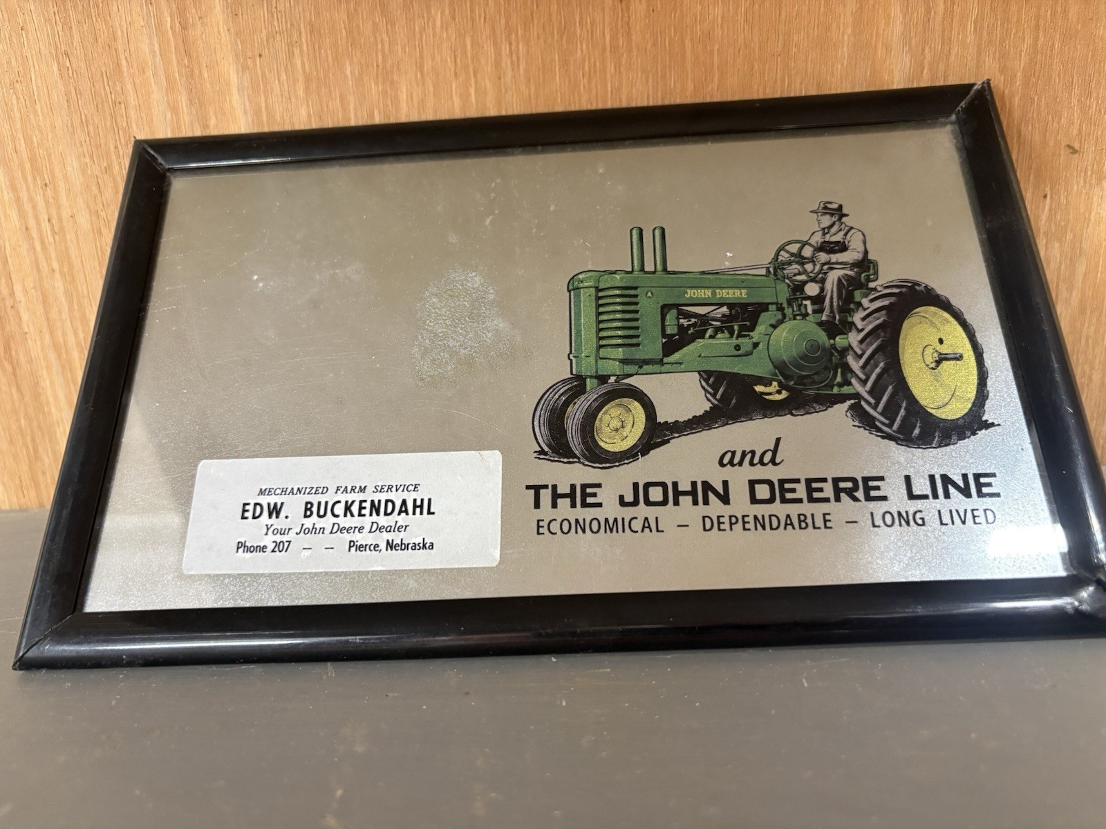 Pierce Nebraska John Deere Advertising Sign Buckendahl Tractor Parts A 