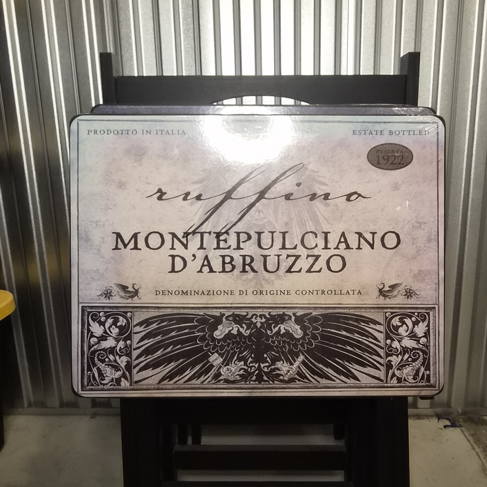 Vintage Italian Wine Label TV Tray Set 4 Folding Tables Stand Tuscan Chianti