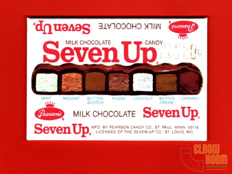 Pearsons Seven Up candy bar vintage wrapper art 2x3