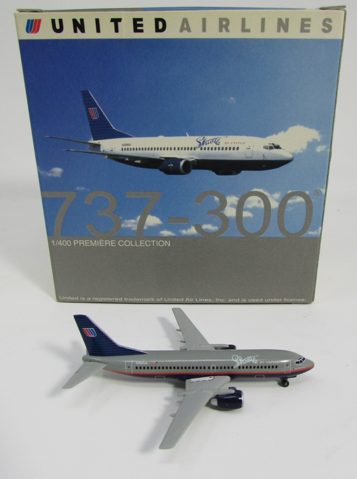 Boeing B737-300 Shuttle United N384UA Gray Dragon Wings 55503 Diecast NO STAND Boeing B737-300 Shuttle United N384UA Gray Dragon Wings 55503 Diecast NO STAND